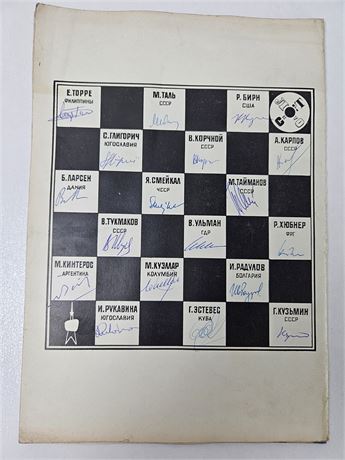 SIGNED by all players: Leningrad Interzonal Tournament 2-28th June 1973