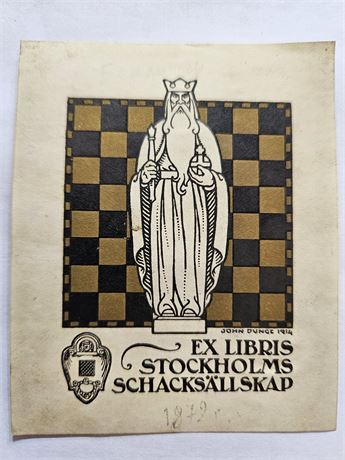 Ex libris Stockholms Schacksällskap, 1914