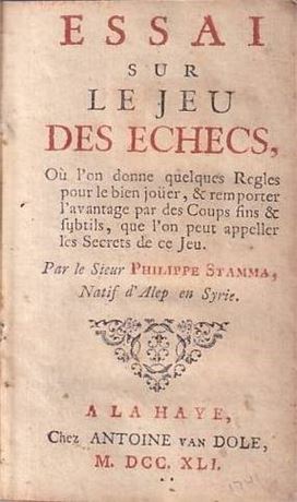 Stamma, Philippe. Essai sur le jeu des échecs.