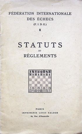 First F.I.D.E Statutes of Reglements 1925